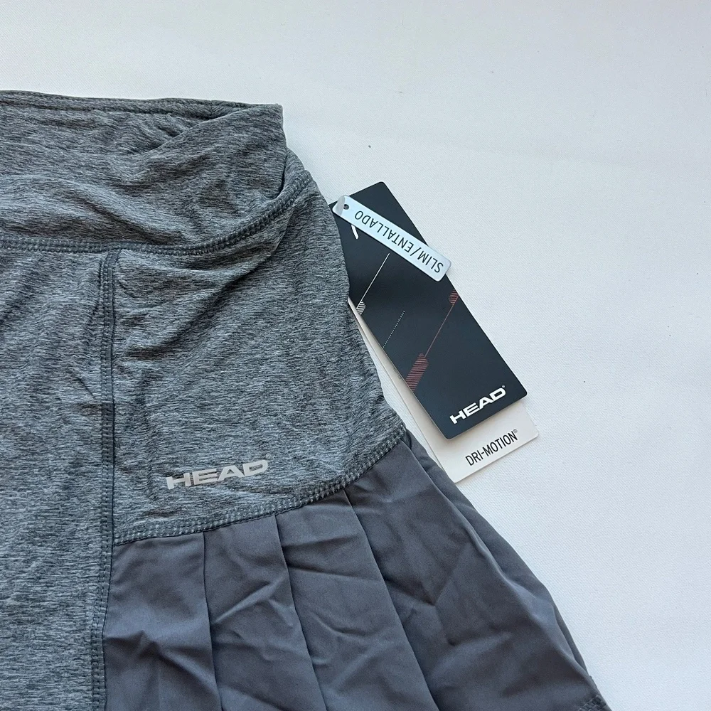 Head Slim Fit Dri-Motion Tennis‎ Skort, Light Grey, Women’s Size X-Large, NWT